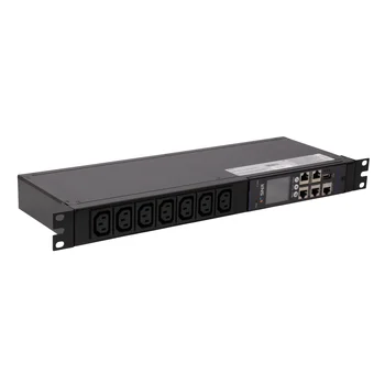 Блок розеток с функцией измерения серии SNR тип A 1U 19" выход 14*C13 с защитой от перегрузки вход 16A IEC60309 (1P+N+E)